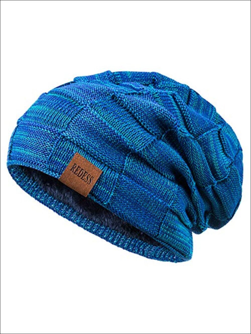 Knit Slouchy Beanie Warm Winter Skull Cap Wool Acrylic Adjustable